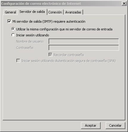 Configurar una cuenta de correo en Microsoft Outlook 2003